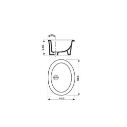 Pozzi Ginori Lavabo Colorado Soprapiano 55,5x41x22,5cm Bianco Lucido