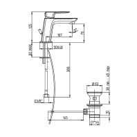 Paini Nove Miscelatore Lavabo Piletta Scarico Automatico 1"1/4 Monoforo Cromato