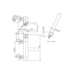 Paini Dax-R Miscelatore Vasca con Doccetta e Duplex Cromato