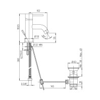 Paini Cox Miscelatore Lavabo Scarico Automatico 1"1/4 Monoforo Cromato