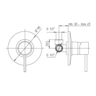 Paini Cox Miscelatore Doccia Incasso Monoforo Cromato