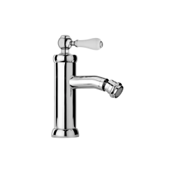 Paini Duomo Miscelatore Bidet Maniglia in Ceramica Scarico Automatico 1"1/4 Monoforo Cromato