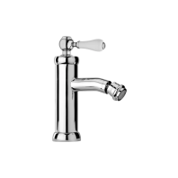 Paini Duomo Miscelatore Bidet Maniglia in Ceramica Scarico Automatico 1"1/4 Monoforo Cromato