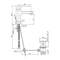 Paini Ovo Miscelatore Lavabo Scarico Automatico 1"1/4 Monoforo Cromato