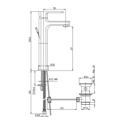 Paini Ovo Miscelatore Lavabo Tipo Alto Scarico Automatico 1"1/4 Monoforo Cromato