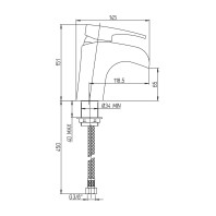 Paini Ovo Miscelatore Lavabo a Cascata Scarico Automatico 1"1/4 Monoforo Cromato