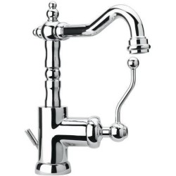 Paini Duomo Miscelatore Lavabo Tubo Orientabile Scarico Automatico 1"1/4 Monoforo Cromato