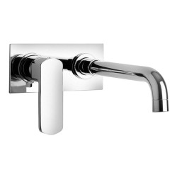 Paini Ovo Miscelatore Lavabo a Muro con Piastra Interasse 190mm Cromato