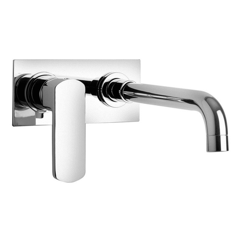 Paini Ovo Miscelatore Lavabo a Muro con Piastra Interasse 190mm Cromato