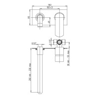 Paini Ovo Miscelatore Lavabo a Muro con Piastra Interasse 190mm Cromato