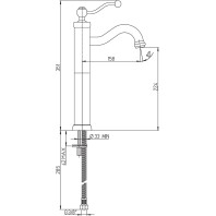 Paini Duomo Miscelatore Lavabo Alto Tubo Orientabile Scarico con Piletta Clic Clac Monoforo Cromato