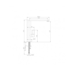 Paini Cucina Miscelatore Lavello Cromato Lucido H. 25,5cm