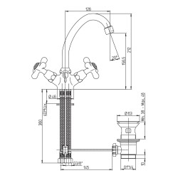 Paini Liberty Rubinetto Lavabo Monoblocco con Bocca Orientabile Cromato