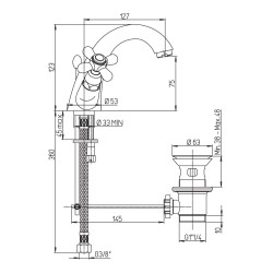 Paini Liberty Rubinetto Lavabo Monoblocco Cromato