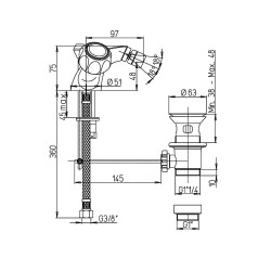 Paini Arno Rubinetto Bidet Monoblocco Cromato