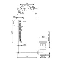 Paini Ornellaia Monoblocco Bidet Snodo Orientabile Cromata