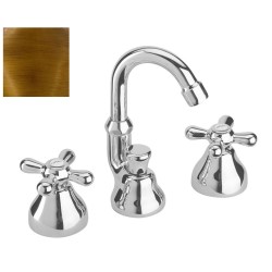 Paini Liberty Rubinetto Bidet 3 Fori Alto Ottone Antico