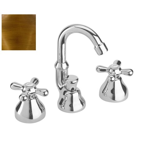 Paini Liberty Rubinetto Bidet 3 Fori Alto Ottone Antico