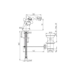 Paini Liberty Rubinetto Bidet Monoblocco Ottone Antico