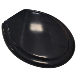 Sedile Wc Compatibile UNIVERSALE NERO Copriwater in Plastica Termoindurente Nero 45x37,3cm