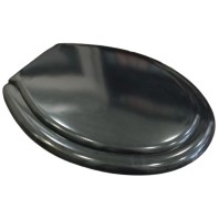 Sedile Wc Compatibile UNIVERSALE NERO Copriwater in Plastica Termoindurente Nero 45x37,3cm